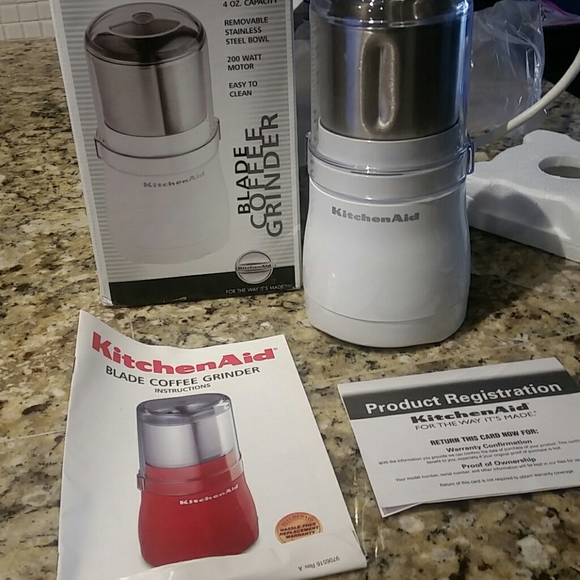 Kitchenaid Kitchen Kitchenaid Coffee Grinder New In The Box White Poshmark